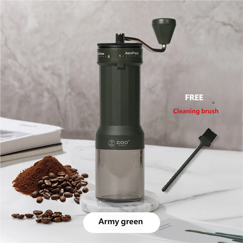ZIGO Hand Grinder Coffee Grinder Manual Hand Grinder Coffee Grinder Portable 40 Levels Adjustable Thickness