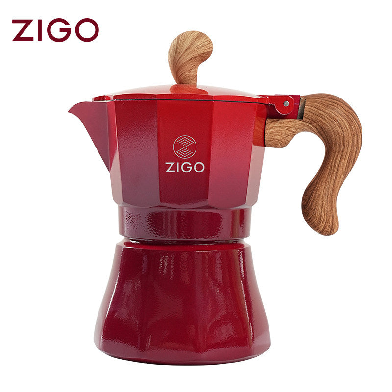 ZIGO Moka Pot Single Valve Three Cups Espresso Pot Home User Gift Coffee Appliance