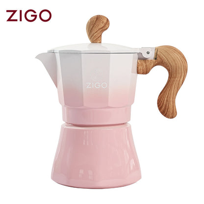 ZIGO Moka Pot Single Valve Three Cups Espresso Pot Home User Gift Coffee Appliance