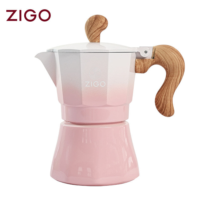ZIGO Moka Pot Single Valve Three Cups Espresso Pot Home User Gift Coffee Appliance