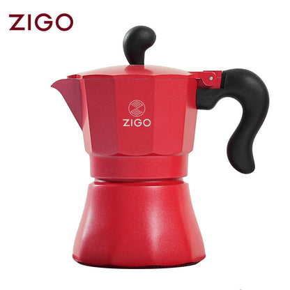 ZIGO Moka Pot Single Valve Three Cups Espresso Pot Home User Gift Coffee Appliance