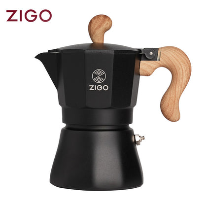 ZIGO Moka Pot Single Valve Three Cups Espresso Pot Home User Gift Coffee Appliance