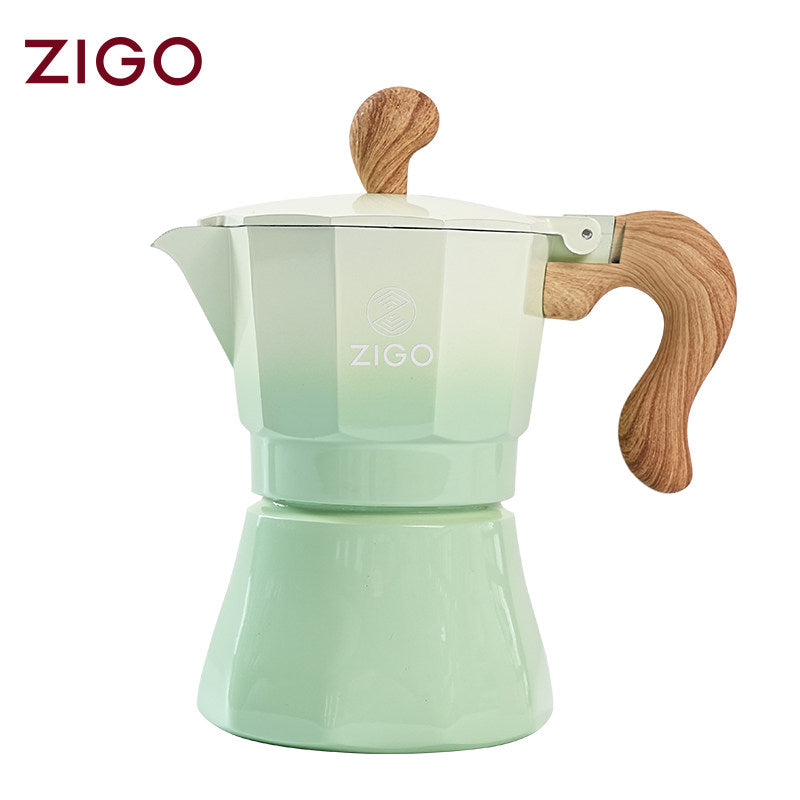 ZIGO Moka Pot Single Valve Three Cups Espresso Pot Home User Gift Coffee Appliance