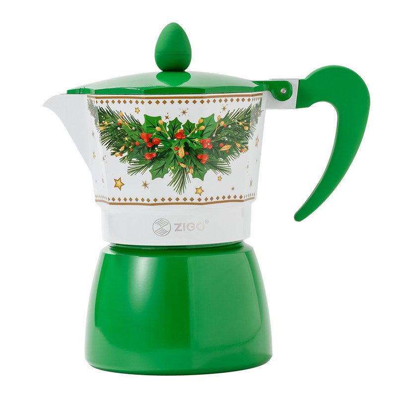 ZIGO Moka Pot Italian Dual Valve Brewing Coffee Pot Home Drip Coffee Machine Gift Gift Portable Coffee Appliance