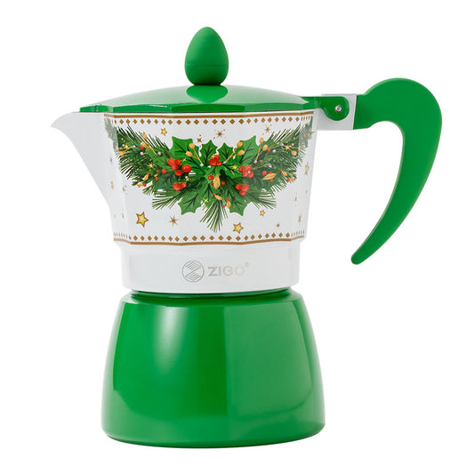 ZIGO Moka Pot Italian Dual Valve Brewing Coffee Pot Home Drip Coffee Machine Gift Gift Portable Coffee Appliance