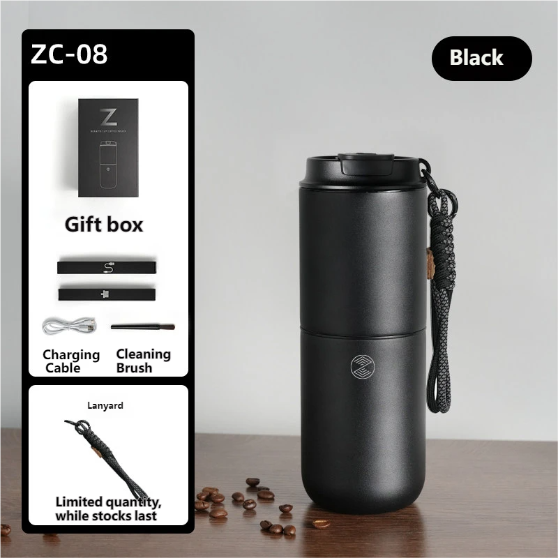 ZIGO Portable Coffee Machine Small Home Grinder Outdoor Electric Grinder Hand Drip Coffee Tumbler
