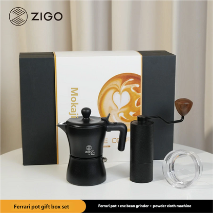 ZIGO Moka Pot Gift Set • Portable Home Espresso & Pour Over Coffee Kit
