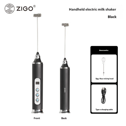 zigo Electric Milk Frothing Maker USB Coffee Milk Frother Household Milk Frothing Handheld Mixer Egg Whisk