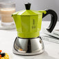 zigo stainless steel moka pot single valve three cup espresso coffee pot pour-over coffee home user camping