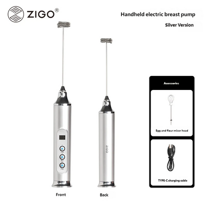 zigo Electric Milk Frothing Maker USB Coffee Milk Frother Household Milk Frothing Handheld Mixer Egg Whisk