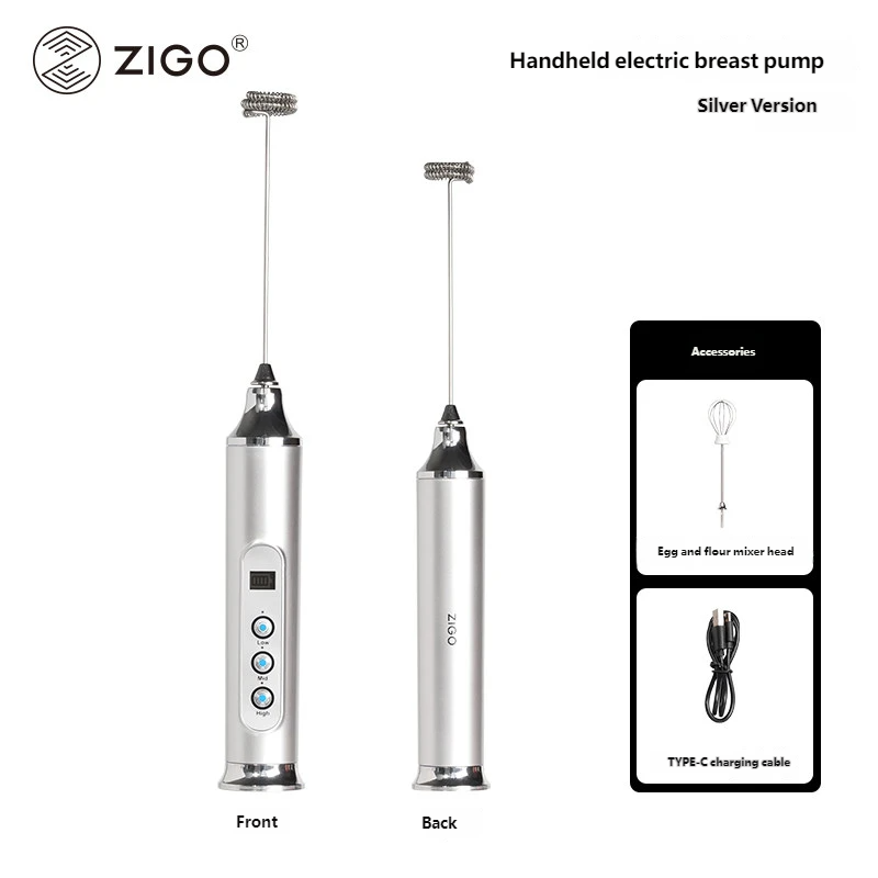 zigo Electric Milk Frothing Maker USB Coffee Milk Frother Household Milk Frothing Handheld Mixer Egg Whisk