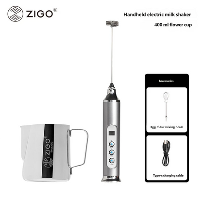 zigo Electric Milk Frothing Maker USB Coffee Milk Frother Household Milk Frothing Handheld Mixer Egg Whisk