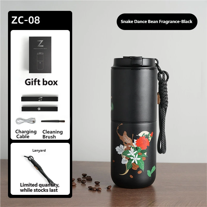 ZIGO Portable Coffee Machine Small Home Grinder Outdoor Electric Grinder Hand Drip Coffee Tumbler