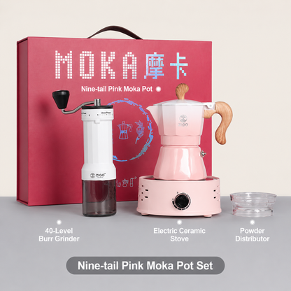 ZIGO Moka Pot 3-Cup, Home & Outdoor Coffee Maker, Portable Italian Coffee Equipment Gift Box