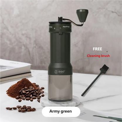 ZIGO Hand Grinder Coffee Grinder Manual Hand Grinder Coffee Grinder Portable 40 Levels Adjustable Thickness